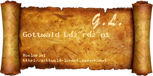 Gottwald Lóránt névjegykártya